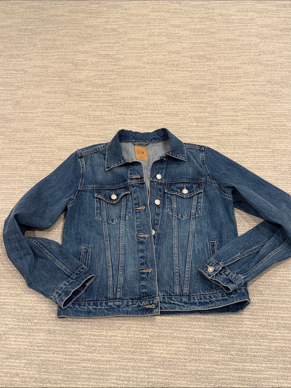 GAP Blue Denim Trucker Jacket in Tall Size